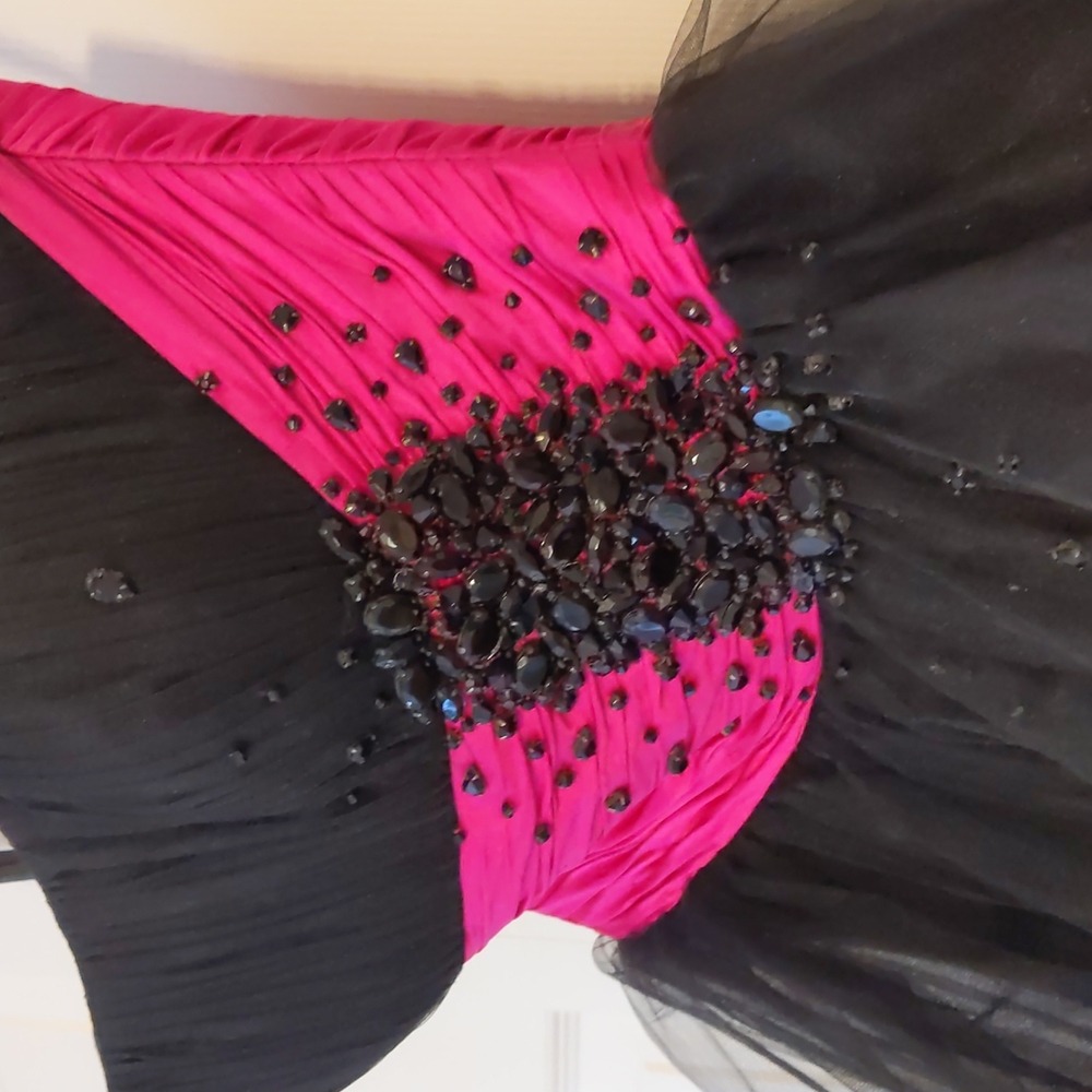 Sherri Hill Pagent Homecoming Prom cocktail dress size 4, jeweled black jewels - Picture 2 of 3
